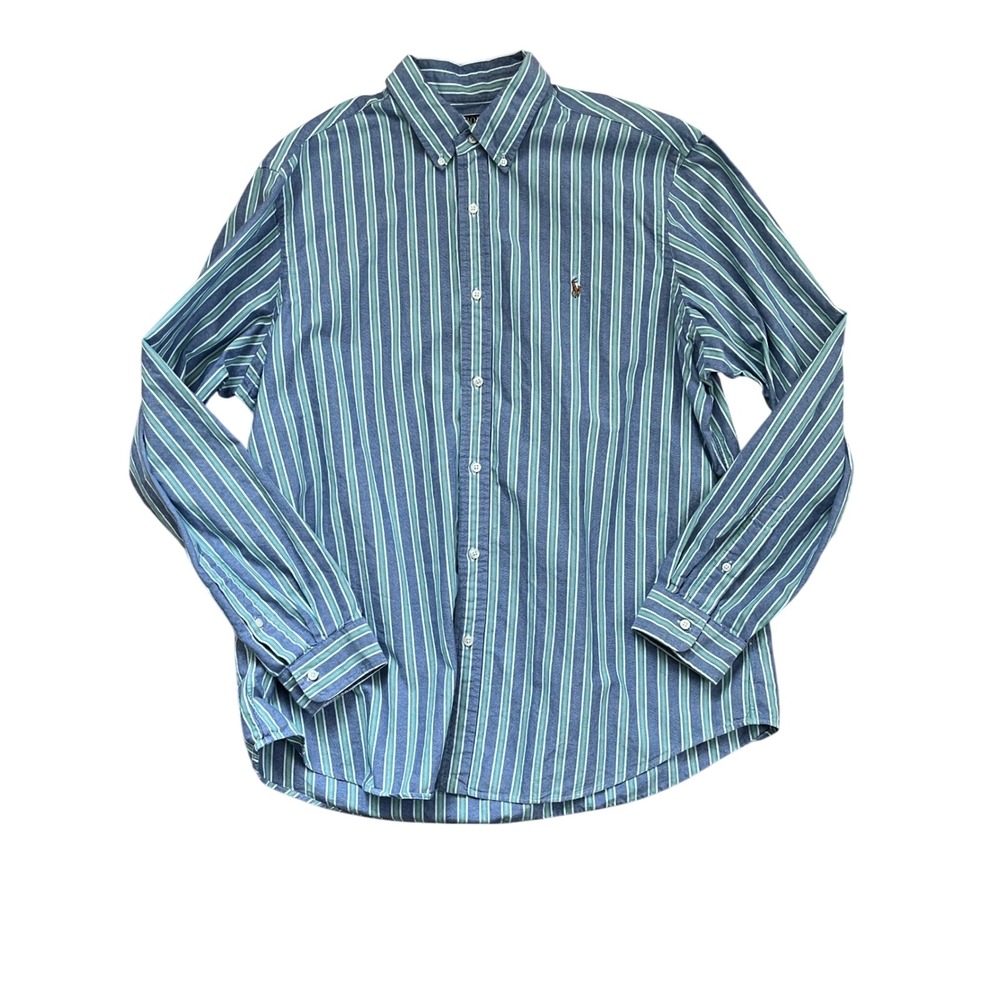 Polo Ralph Lauren Men's Classic Striped Button Down Oxford Flesh‎ Pony Shirt XXL